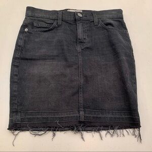 CURRENT/ELLIOTT Skirt Adult Size 24 Black The Skinny Mini W/Released Hem Women